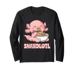 Snaxalotl Essen Ramen Nudel Bogen Snacks Essen Axolotl Kawaii Langarmshirt von Axolotl Funny Costume Outfit Adult Youth Gifts