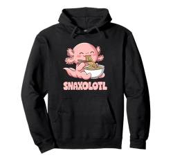 Snaxalotl Essen Ramen Nudel Bogen Snacks Essen Axolotl Kawaii Pullover Hoodie von Axolotl Funny Costume Outfit Adult Youth Gifts