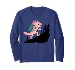 Wandern Axolotl Hike Outdoor Kawaii Jungen Mädchen Niedlich Axolotl Langarmshirt von Axolotl Funny Costume Outfit Adult Youth Gifts