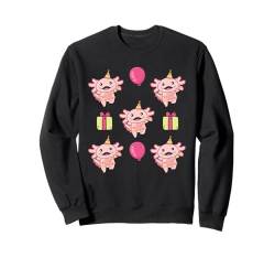 Axolotl zum Geburtstag für Kinder ein Geburtstags Axolotl Sweatshirt von Axolotl Geburtstags Geschenk süße Tiere