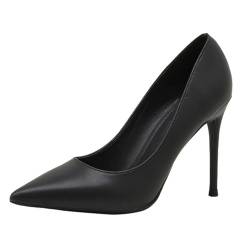 Schwarz,39 EU,10CM Große Größe Schuhe Unisex Männer Damen High Heels Stiletto Pumps Sexy Für Frühling Und Herbst von Axrrl