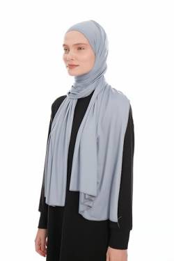 Ayisah Hijab Kopftuch Damen Muslimisch - Jersey Hijab 180x70cm - Moderne islamische Jersey Kopftücher für Damen - Premium Jersey Qualität - Indigo Denim von Ayisah