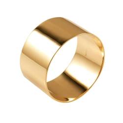 Ayoiow 18K Gelbgold Ring Verlobung Gold Breite 12Mm Verlobungsring von Ayoiow