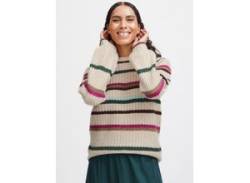 B.Young Strickpullover Damen gestreift, beige von B.Young