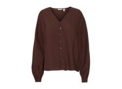 Langarmbluse B.YOUNG "Langarmbluse BYJAYELLE SHIRT -" Gr. 34, braun (coffee bean), Damen, Obermaterial: 85% Viskose LENZING ECOVERO CV LenzEcov. 15% Nylon NY., Blusen von B.Young