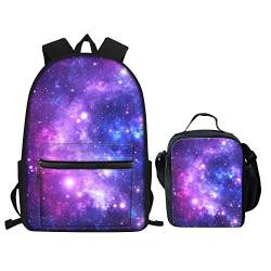 Galaxy Elementary Schulranzen-Set mit Lunchtasche/Weltraum Jungen Rucksack und Lunchbox Set Kinder Buch Tasche Back to School Backpa, farbe, 5.0cm*10.5cm*20.5cm, federmäppchen von BAAROO