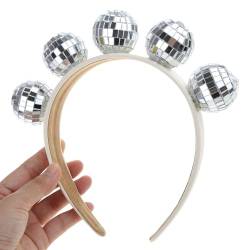 BABYVIVA Disco-Ball Party Stirnband Neuheit Karneval Hairhoop Kopfschmuck für Frauen Mädchen Brautdusche Festival Zubehör von BABYVIVA