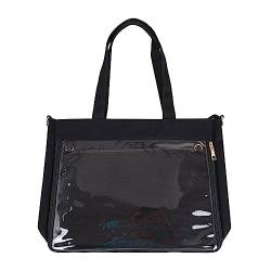BABYVIVA Ita Bag Süße Umhängetasche für Damen, transparent, Kuriertasche, für Studenten, Anime, Teenager, Crossbody-Tasche, Damen-Handtasche, Schwarz , Einheitsgröße von BABYVIVA