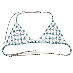 BABYVIVA Sexy Damen-BH, Höschen, Kristall-Bikini, Körperkette, Schmuck, Adjustable to fit within 200 catties, Strasssteine von BABYVIVA