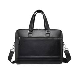 Notebook Tasche Handtasche Für 15 6-Zoll Laptop Aktentaschen Umhängetasche Männer Business Taschen Große Kapazität PU Computer Reißverschlusstasche von BAHJKASD