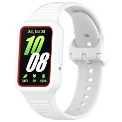 BAIDIYU Armband Kompatibel mit Huawei Band 9 NFC, Weiches TPU, Schutzhülle und Uhrenarmband integriert, Ersatzarmband Kompatibel mit Huawei Band 9 NFC.(Weiß) von BAIDIYU