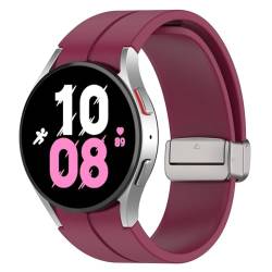 BAIDIYU Armband Kompatibel mit Samsung Galaxy Watch FE, Weiches TPU, Atmungsaktiv, Langlebig, Armband Kompatibel mit Samsung Galaxy Watch FE.(Kleine silberne Schnalle)(X JHS) von BAIDIYU