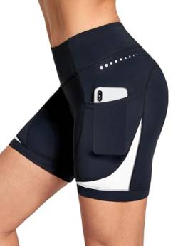 BALEAF Radlerhose Damen Gepolstert 4D Fahrradhose Radhose Gepolstert Kurz Radunterhose Rennrad Hose Fahrrad Unterwäsche Radbekleidung Weiß L von BALEAF