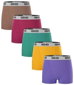 BAMBOO COOL Damen Boxershorts Unterwäsche Frau Schlüpfer Atmungsaktiv Damen Unterhosen für Frauen 5er Pack von BAMBOO COOL