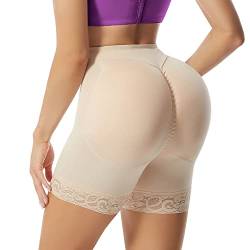 Damen Po Push Up Unterhose - Shapewear Hip Enhancer Frauen Body Shaper Butt Lifter Panties Seamless Push Up Panties Fake Big Ass Booty Hip Shapewear,Apricot,3XL von BANLUX