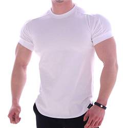 BAOFU8 T-shirts Herren Schnelltrocknend Sport Shirt Fitness Sportswear Collection,Kompression Body Shaper Mens Outdoor Gym Trainning Kurzarm Undershirt Reisen Sonnenschutz Fitness Running Bekleidung von BAOFU8