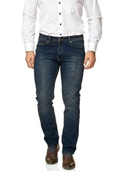 BARBONS Herren Jeans - Regular-Fit Stretch - Hochwertige Straight Jeans Herren Hose - Business Anzug Freizeit 01-navy 32W / 32L von BARBONS