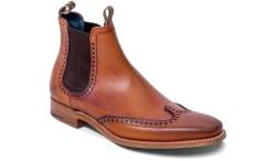 BARKER Moreton Herren Chelsea Boots - Premium Stiefeletten für Männer, Antikes Rosenholz, Marineblau, 42 1/3 EU von BARKER