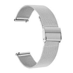 YingYou Milanese Edelstahlarmband Kompatibel Mit Garmin Vivomove HR 3 3S / Vivoactive 4 4S 3 / Venu 2 2S Sq/Luxe Style Uhrenarmband(Silver,Venu 2S 40mm) von BBPLWEEA