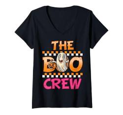 Damen Schildkröte Boo Ghost Trick or Treat Halloween-Kostüm T-Shirt mit V-Ausschnitt von BCC Halloween Shirts