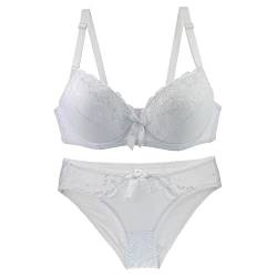 BCHRAYIUP Damen Sexy Bügel gepolsterter BH Plunge Volle Cup Dessous Höschen BH Set 100-A von BCHRAYIUP