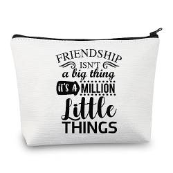 BDPWSS Freundschaftsgeschenk für Frauen Freundschaft Isn't a Big Thing It's a Million Little Things Make-up-Tasche Beste Freundin Geschenk, Friendship Big Thing, Wasserdicht von BDPWSS