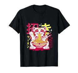 Lustige Japanische Anime Katze Ramen Nudeln Manga Kawaii T-Shirt von BE KIND & COZY