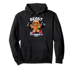 Weihnachten Lebkuchen Beast lustiges Frauen Männer Fitness Pullover Hoodie von BEAST ON