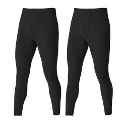 BEGIANT 2er Pack Lange Unterhosen Herren Thermohose Winter Skiunterwäsche Herren Warme Ultra Weich Unterwäsche Leggings für zu Hause von BEGIANT