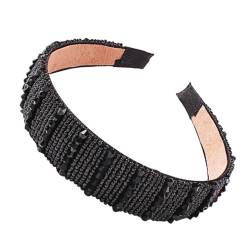 BELLIFFY 1Stk frauen stirnband glitzer haarreif Hochzeit Haarreifen glitzerndes Haarband Hochzeit Stirnband Black von BELLIFFY