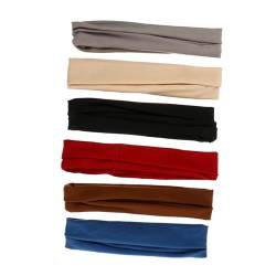 BELLIFFY 6St Yoga schweiß absorbierende Haar bänder Männer Stirnband Lauf-Stirnband cotton headband haarband yoga Bandanas für Männer knoten haarband Sport-Kopfbedeckung Baumwolle von BELLIFFY