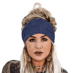 Einfaches, breites Haarband, mehrfarbig, für verschiedene Frisuren, Winter-Kopfschmuck, dehnbares breites Stirnband, weiches Fleece, lockiges Haar für schwarze Frauen von BELOWSYALER