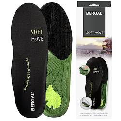 BERGAL SOFT MOVE Gel-Komfort-Einlegesohlen mit Memory-Schaum, Polsterung und Dämpfung bei jedem Schritt mit Memory-Support-Foam und Gel für alle Freizeitschuhe und Sneaker, Gr. 38/39 von BERGAL