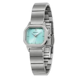 BERNY Damenuhr Quadratische Uhr für Damen Mode Kleine Armbanduhr Analoge Quarzuhr 3ATM Wasserdicht Edelstahlarmband von BERNY