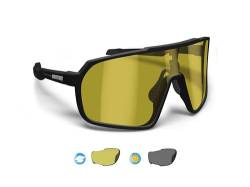 BERTONI Radfahren MTB Lauf Sportbrille für Männer Frauen in TR90 Photochrom Polarisiert Weitwinkelobjektiv mod. GEMINI von BERTONI