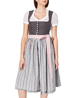 BERWIN & WOLFF TRACHT FOLKLORE LANDHAUS Damen 815111 Kleid, Grau mit rosa, 36 von BERWIN & WOLFF TRACHT FOLKLORE LANDHAUS