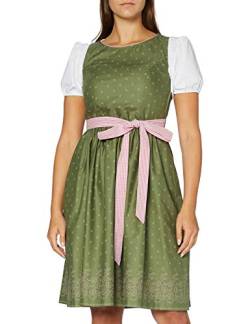 BERWIN & WOLFF TRACHT FOLKLORE LANDHAUS Damen 895815 Kleid, Olivgrün mit rosa, 42 von BERWIN & WOLFF TRACHT FOLKLORE LANDHAUS