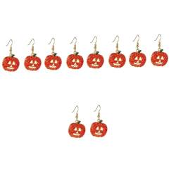 BESTYASH 5 Paare Kürbis- -Ohrringe halloween halloween assecoires halloween earrings Halloween Ohrringe für Kinder Strass-Kürbis-Ohrringe Kristall-Kürbis-Ohrringe von BESTYASH