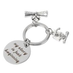 BESTYASH schlüsselanhänger Bachelor abschluss The ba schlüsselarmband schlüsselhalsband Tip on Abschluss Keychain für ihn Herren Anhänger für Männer Abschluss Schlüsselanhänger Silver von BESTYASH