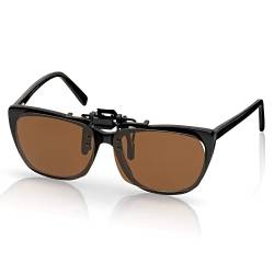 BEZLIT Clip On Sonnenbrillen Polarisierter Brillen Aufsatz Damen Herren 30441 Braun von BEZLIT