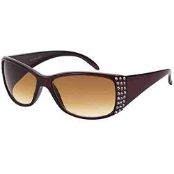 Sonnenbrille Damen Trendy Brille Sonnen Brillen Retro Elegant Designer A0558 Braun 02 von BEZLIT