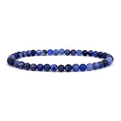 BGERRIT Edelstein Armband Damen, Natürliche Edelstein-Mini- Kristall-Armbänder Sodalith Perlen-Armband, Energie-Charm-Armband, Yoga-Heilarmband, Schmuck Für Frauen Und Männer, Geschenk von BGERRIT