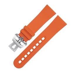 BHOLSA 23 mm weiche Fluor-FKM-Gummi-Uhrenarmbänder für Blancpain Strap Fifty Fathoms 5000 5015 Ersatz-Armbänder(Orange4) von BHOLSA