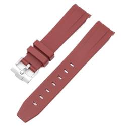 BHOLSA Für Omega Swatch MoonSwatch Curved End Silikon Gummi Armband Männer Frauen Sport Uhr Band Zubehör 20mm(N) von BHOLSA