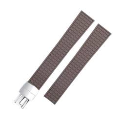 BHOLSA Für Philippe Aquanaut 5067A-001 Gürtel Armband 19mm Weiche Fluorkautschuk FKM Gummi Uhrenarmband Zubehör Passend Für Patek Strap(Brown 2) von BHOLSA