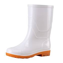 BIBOKAOKE Gummistiefel Damen Herren Unisex Halbhoch Regenstiefel Klassische Stiefeletten rutschfeste Stiefel wasserdichte Gummischuhe Leicht Rubber Schuhe Bequem Regenschuhe Outdoor Rain Boots von BIBOKAOKE