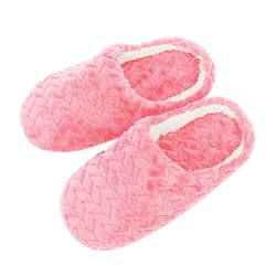 BIBOKAOKE Hausschuhe Damen Plüsch Pantoffeln Geschlossen Filzpantoffeln Flauschig Hauspantoffeln Memory Foam Slippers Weiche Gästepantoffeln Winter Warm Heimschuhe Bequem Pantoletten Haushaltsschuhe von BIBOKAOKE