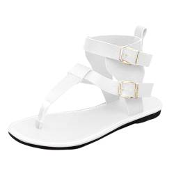 BIBOKAOKE Zehentrenner Damen Badelatschen Anti-Rutsch Slippers Open Toe Sommerschuhe Große Größen Pantoletten Weichen Sohlen Flipflopsandalen Atmungsaktiv Strandsandalen Bequem Flip Flops von BIBOKAOKE