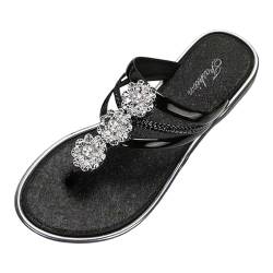 Sandalen Damen Sommer Flach Römersandalen Zehentrenner Sandalen Peep Toe Sommerschuhe Elegant Pantoletten Mit Fussbett Slippers Plateau Sandalen Große Größen Flip Flops Badelatschen von BIBOKAOKE