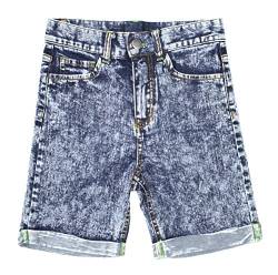 BIENZOE Mädchen Weiche Hohe Taille Dehnbar Jeans Shorts Hellblau größe 12 von BIENZOE